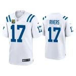 Philip Rivers Indianapolis Colts White Game Captain Patch NFL Jersey
