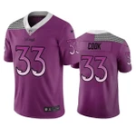 Men's Vikings Dalvin Cook Purple Vapor City Edition NFL Jersey