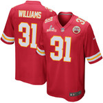 Super Bowl LVI Champions Kansas City Chiefs Darrel Williams #31 Red Men's Jersey