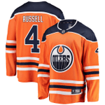 Men's Kris Russell Orange Edmonton Oilers Breakaway Player Jersey