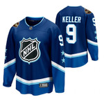 Clayton Keller Coyotes Blue 2022 All-Star #9 Jersey Western Conference