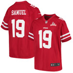 Super Bowl LVI Champions San Francisco 49ers Deebo Samuel #19 Scarlet Youth's Jersey