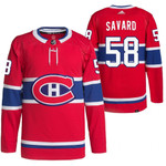 David Savard Home Canadiens #58 Red Primegreen Pro Jersey