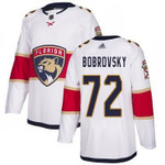 Panthers #72 Sergei Bobrovsky White Road Authentic Stitched Hockey Jersey Nhl