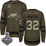 Adidas Capitals #32 Dale Hunter Green Salute To Service 2018 Stanley Cup Final Stitched Nhl Jersey Nhl