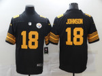 Men's Pittsburgh Steelers #18 Diontae Johnson Black 2020 Color Rush Stitched Nfl Nike Limited Jersey Nfl