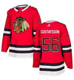 Men's Chicago Blackhawks #56 Erik Gustafsson Red Drift Fashion Adidas Jersey Nhl
