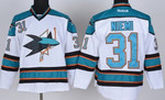 San Jose Sharks #31 Antti Niemi White Jersey Nhl