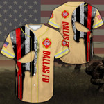 Baseball Shirt Dallas Fire Department Baseball Jersey All Over Print - Baseball Jersey Lf