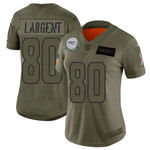 Nike Seahawks #80 Steve Largent Camo Women's Stitched Nfl Limited 2019 Salute To Service Jersey Nfl- Women's