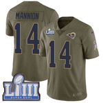 Men's Los Angeles Rams #14 Sean Mannion Olive Nike Nfl 2017 Salute To Service Super Bowl Liii Bound Limited Jersey Nfl