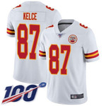Nike Chiefs #87 Travis Kelce White Men's Stitched Nfl 100Th Season Vapor Limited Jersey Nfl