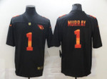 Men's Arizona Cardinals #1 Kyler Murray Black Red Orange Stripe Vapor Limited Nike Nfl Jersey Nfl