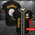 Personalize Baseball Jersey - Pittsburgh Steelers Personalized Baseball Jersey Shirt 225 - Baseball Jersey LF