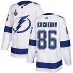 Adidas Lightning #86 Nikita Kucherov White Road 2020 Stanley Cup Final Stitched Nhl Jersey Nhl