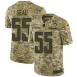 Nike Chargers #55 Junior Seau Camo Men's Stitched Nfl Limited 2018 Salute To Service Jersey Nfl