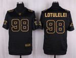 Nike Panthers #98 Star Lotulelei Black Men's Stitched Nfl Elite Pro Line Gold Collection Jersey Nfl
