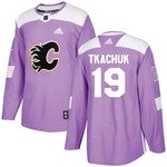 Adidas Flames #19 Matthew Tkachuk Purple Fights Cancer Stitched Nhl Jersey Nhl