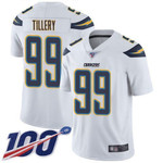 Nike Chargers #99 Jerry Tillery White Men's Stitched Nfl 100Th Season Vapor Limited Jersey Nfl