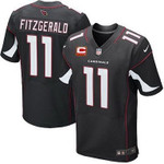 Nike Arizona Cardinals #11 Larry Fitzgerald Black C Patch Elite Jersey Nfl