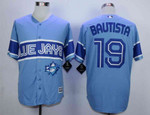 Men's Toronto Blue Jays #19 Jose Bautista Light Blue New Cool Base Jersey Mlb