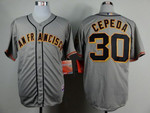San Francisco Giants #30 Orlando Cepeda Gray Cool Base Jersey Mlb