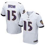 Ravens #15 Marquise Brown White Men's Stitched Football New Elite Jersey Nfl