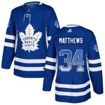 Adidas Toronto Maple Leafs #34 Auston Matthews Blue Home Drift Fashion Stitched Nhl Jersey Nhl