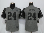 Women's New York Jets #24 Darrelle Revis Gray Gridiron Stitched Nfl Nike Limited Jersey Nfl- Women's