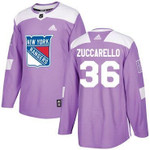 Adidas Rangers #36 Mats Zuccarello Purple Fights Cancer Stitched Nhl Jersey Nhl