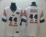 Men's Philadelphia Eagles #11 Carson Wentz White Independence Day Stars Stripes Jersey Nfl