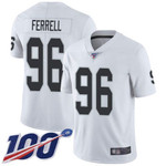 Nike Raiders #96 Clelin Ferrell White Men's Stitched Nfl 100Th Season Vapor Limited Jersey Nfl