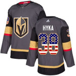 Adidas Golden Knights #38 Tomas Hyka Grey Home Usa Flag Stitched Nhl Jersey Nhl