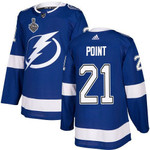 Adidas Lightning #21 Brayden Point Blue Home 2020 Stanley Cup Final Stitched Nhl Jersey Nhl