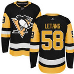 Adidas Pittsburgh Penguins #58 Kris Letang Black Alternate Authentic Stitched Nhl Jersey Nhl