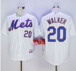 Mets #20 Neil Walker White(Blue Strip) Home Cool Base Stitched Mlb Jersey Mlb