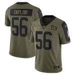 Men's New York Giants #56 Lawrence Taylor Nike Olive 2021 Salute To Service Retired Player Limited Jersey Nfl