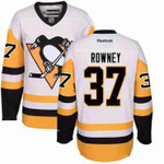 Men's Pittsburgh Penguins #37 Carter Rowney White Third Stitched Nhl Reebok Hockey Jersey Nhl