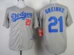 Los Angeles Dodgers #21 Zack Greinke 2014 Gray Jersey Mlb