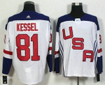 Men's Team Usa #81 Phil Kessel White 2016 World Cup Of Hockey Game Jersey Nhl