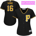 Women's Pittsburgh Pirates #16 Jung-Ho Kang Black Alternate Stitched Mlb Majestic Cool Base Jersey Mlb- Women's