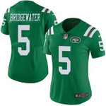 Nike New York Jets #5 Teddy Bridgewater Green Women's Stitched Nfl Limited Rush Jersey Nfl- Women's