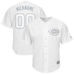 Personalize Jersey Cincinnati Reds Majestic 2019 Players' Weekend Cool Base Roster Custom White Jersey Mlb