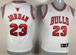Chicago Bulls #23 Michael Jordan White Womens Jersey Nba- Women's