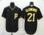 Men's Pittsburgh Pirates #21 Roberto Clemente Black Stitched Mlb Cool Base Nike Jersey Mlb