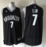 Men's Brooklyn Nets #7 Jeremy Lin Black Revolution 30 Swingman Basketball Jersey Nba