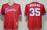 Atlanta Braves #35 Phil Niekro Mesh Bp Red Throwback Jersey Mlb