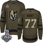 Adidas Golden Knights #77 Brad Hunt Green Salute To Service 2018 Stanley Cup Final Stitched Nhl Jersey Nhl