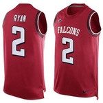 Men's Atlanta Falcons #2 Matt Ryan Red Hot Pressing Player Name & Number Nike Nfl Tank Top Jersey Nfl