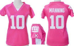 Nike New York Giants #10 Eli Manning 2012 Pink Womens Draft Him Ii Top Jersey Nfl- Women's